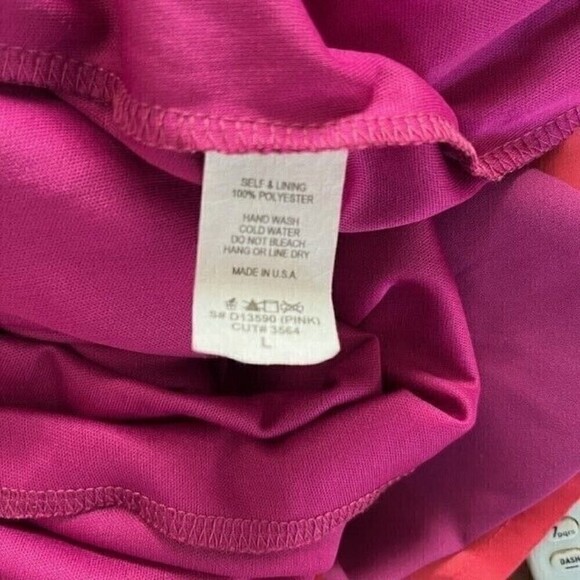 Pinkblush Maternity Fuschia Chiffon Dress Size Large NWT - Picture 8 of 8